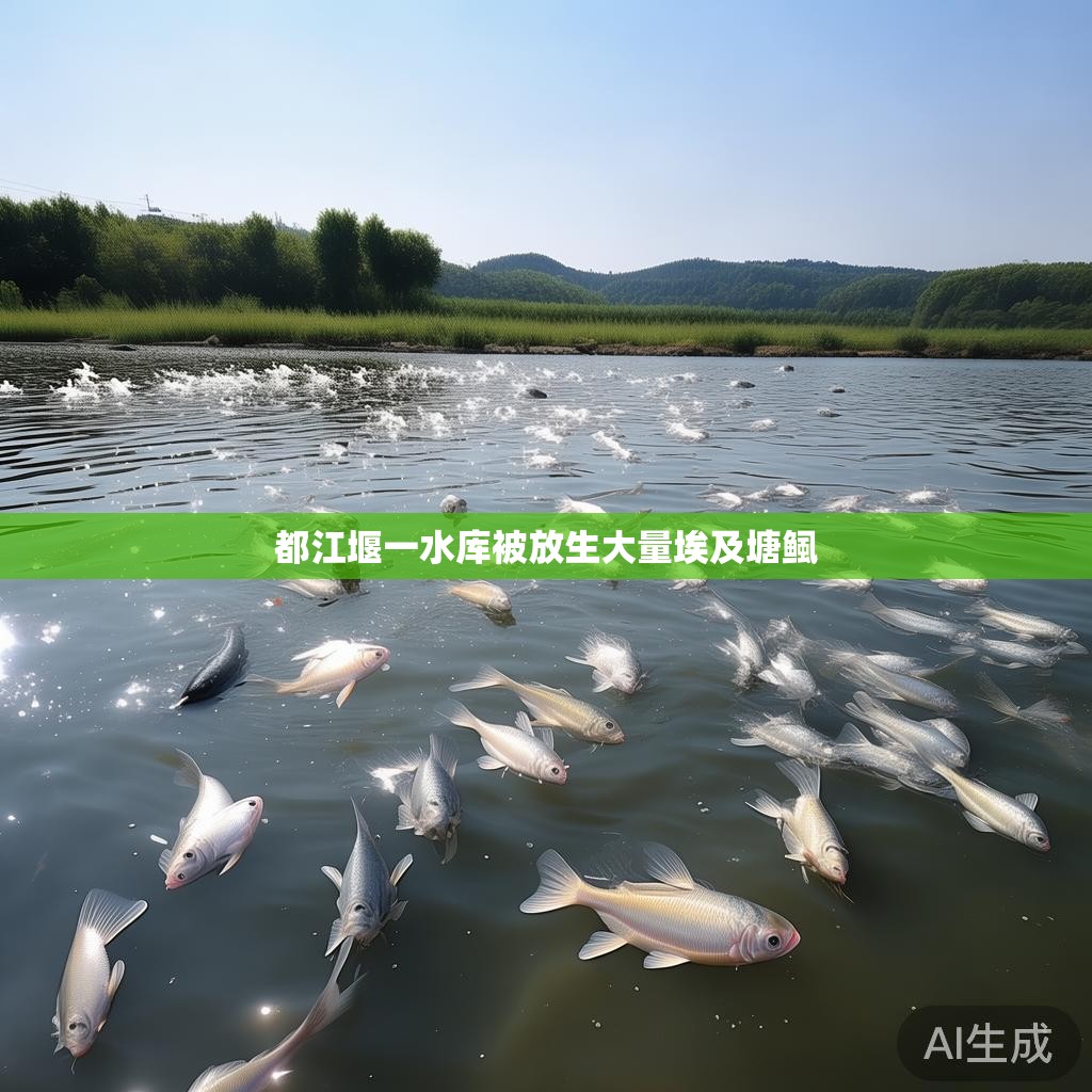 埃及塘鲺在都江堰水库自由游弋