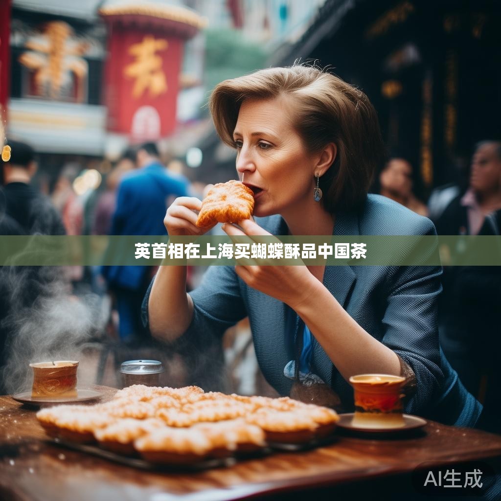 英首相在上海买蝴蝶酥品中国茶