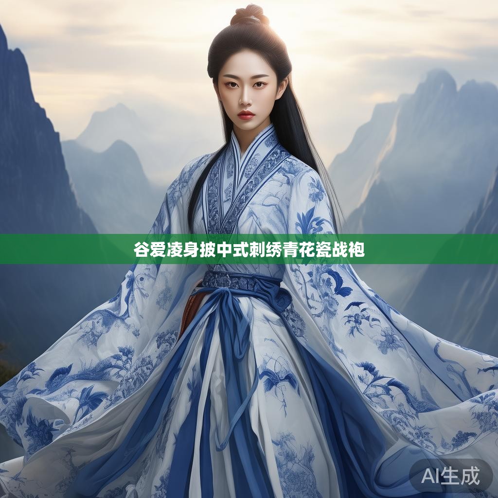 谷爱凌身披中式刺绣青花瓷战袍比赛瞬间