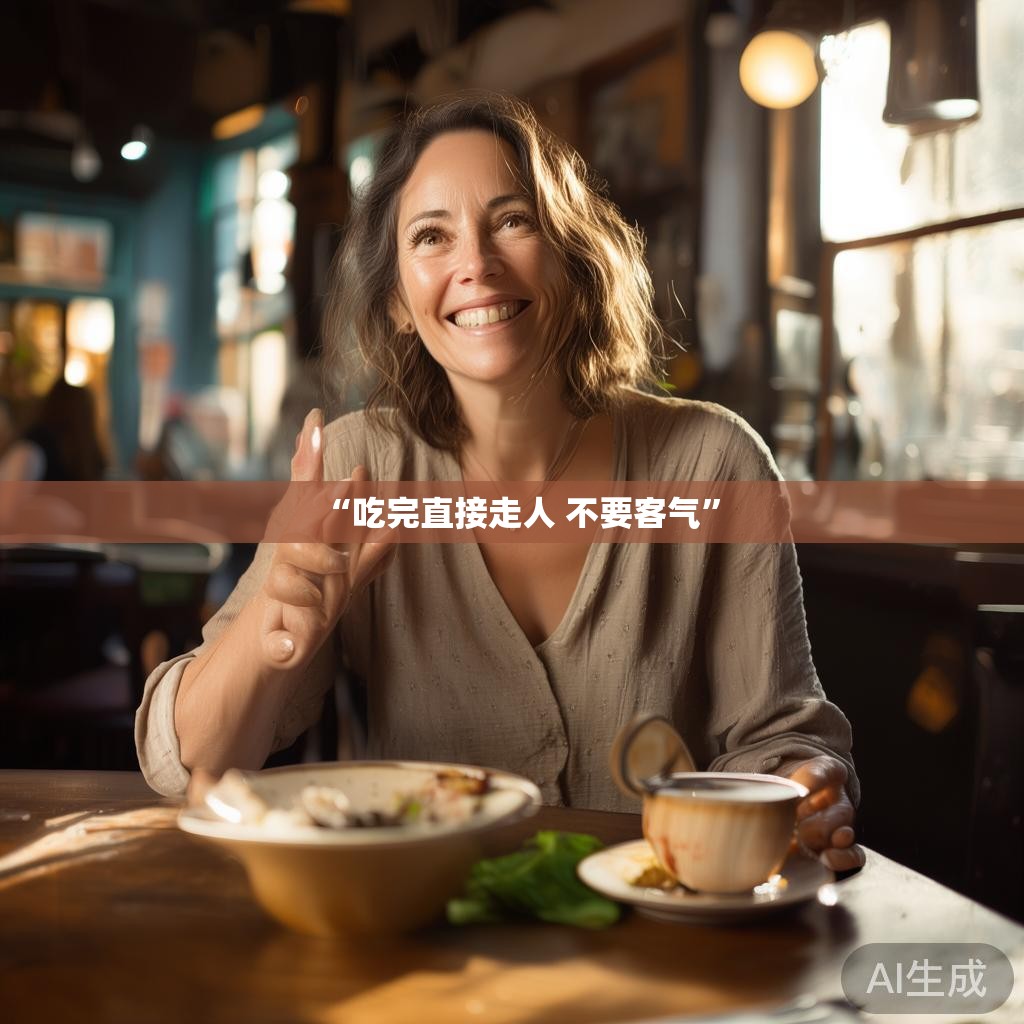 “吃完直接走人 不要客气”
